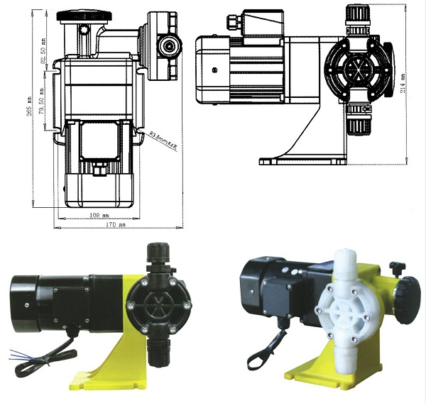 EMPM系列机械隔膜计量泵安装尺寸图